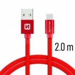 Datový kabel Micro USB 3A   2m (červená) , 71522307