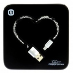 Datový kabel Heart box micro USB bílo-černý 72895