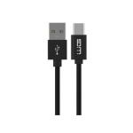 Kabel WG USB/USB-C, prodloužený konektor, 1m - černý 0591194108617