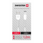 Swissten datový kabel USB/USB-C bílý 1,2m 71506020