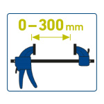 svěrka rychloupínací, 300mm, 165-450mm 715523