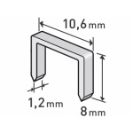 spony, balení 1000ks, 8mm, 10,6x0,52x1,2mm 8852202