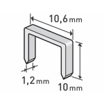 spony, balení 1000ks, 10mm, 10,6x0,52x1,2mm 8852203