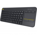 Logitech K400 plus/Bezdrátová USB/CZ-SK layout/Černá, 920-007151