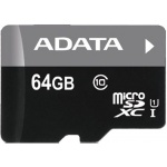 Adata/micro SD/64GB/UHS-I U1 / Class 10/+ Adaptér, AUSDX64GUICL10-RA1