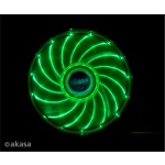 přídavný ventilátor Akasa Vegas LED 12 cm zelená, AK-FN091-GN