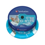 VERBATIM CD-R(25-Pack)Spindle/Printable/52x/700MB, 43439