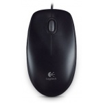 Logitech B100/Kancelářská/Optická/800 DPI/Drátová USB/Černá, 910-003357