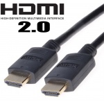 PremiumCord HDMI 2.0 High Speed+Ethernet, zlacené konk., 1m, kphdm2-1