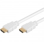 PremiumCord HDMI High Speed + Ethernet kabel,bílý, zlacené konektory, 15m, kphdme15w