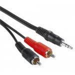 PremiumCord Kabel Jack 3.5mm-2xCINCH M/M 5m, kjackcin5