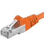 Premiumcord Patch kabel CAT6a S-FTP, RJ45-RJ45, AWG 26/7 0,5m, oranžová, sp6asftp005E