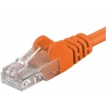 PREMIUMCORD Patch kabel UTP RJ45-RJ45 level 5e 0.5m, oranžová, sputp005E
