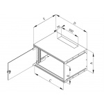 TRITON 19"rozvaděč jednodíl.4U/400mm FLAT-PACK plech.dv., RXA-04-CS4-CAX-A1