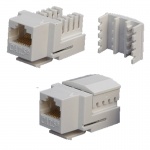 DATACOM Keystone UTP RJ45 Cat5E Dual MINI bílý, 4011