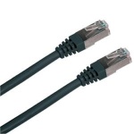 Patch cord FTP cat5e 1M černý, 1611