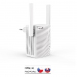 Tenda A15 - WiFi Range Extender AC750 Dual Band, opakovač 750 Mb/s, 1x LAN 100Mb/s, WPS, 2x 2dBi ant, 75011826