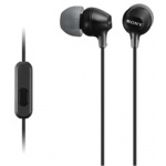 SONY sluchátka MDR-EX15AP, handsfree, černé, MDREX15APB.CE7