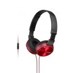 SONY sluchátka MDR-ZX310AP, handsfree, červené, MDRZX310APR.CE7