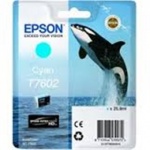 Epson T7602 Ink Cartridge Cyan, C13T76024010 - originální