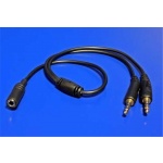 OEM Redukce audio 4 pólový jack3,5F - 2x jack3,5M, 11.92.4425