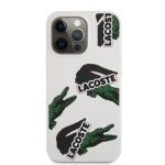 Lacoste Liquid Silicone Allover Pattern Kryt pro iPhone 13 Pro White, LCHC13LSOW