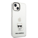 Karl Lagerfeld Choupette Logo Zadní Kryt pro iPhone 14 Plus Transparent, KLHCP14MCTTR