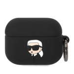 Karl Lagerfeld 3D Logo NFT Karl Head Silikonové Pouzdro pro Airpods Pro Black, KLAPRUNIKK