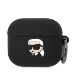 Karl Lagerfeld 3D Logo NFT Karl Head Silikonové Pouzdro pro Airpods 3 Black, KLA3RUNIKK