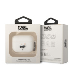 Karl Lagerfeld 3D Logo NFT Choupette Head Silikonové Pouzdro pro Airpods Pro White, KLAPRUNCHH