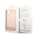 Guess PC/TPU Camera Outline Translucent Zadní Kryt pro iPhone 14 Plus Pink, GUHCP14MHGCOP