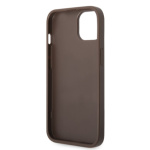 Guess PU 4G Stripe Zadní Kryt pro iPhone 14 Brown, GUHCP14SG4GLBR