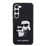 Karl Lagerfeld PU Saffiano Karl and Choupette NFT Zadní Kryt pro Samsung Galaxy S23+ Black, KLHCS23MSANKCPK