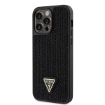 Guess Rhinestones Triangle Metal Logo Kryt pro iPhone 14 Pro Max Black, GUHCP14XHDGTPK