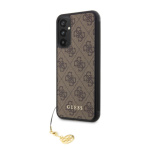 Guess 4G Charm Zadní Kryt pro Samsung Galaxy A34 5G Brown, GUHCSA34GF4GBR