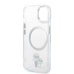 Karl Lagerfeld IML Karl and Choupette MagSafe Zadní Kryt pro iPhone 13 Transparent, KLHMP13MHNKCIT