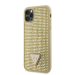 Guess Rhinestones Triangle Metal Logo Kryt pro iPhone 11 Pro Gold, GUHCN58HDGTPD