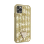 Guess Rhinestones Triangle Metal Logo Kryt pro iPhone 11 Pro Gold, GUHCN58HDGTPD