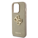 Guess PU Perforated 4G Glitter Metal Logo Zadní Kryt pro iPhone 14 Pro Max Gold, GUHCP14XPSP4LGD