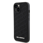 Karl Lagerfeld PU Quilted Pattern Zadní Kryt pro iPhone 15 Black, KLHCP15SPQKPMK