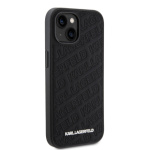 Karl Lagerfeld PU Quilted Pattern Zadní Kryt pro iPhone 15 Black, KLHCP15SPQKPMK