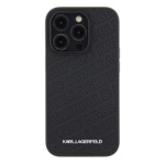 Karl Lagerfeld PU Quilted Pattern Zadní Kryt pro iPhone 15 Pro Max Black, KLHCP15XPQKPMK