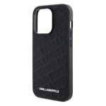 Karl Lagerfeld PU Quilted Pattern Zadní Kryt pro iPhone 15 Pro Max Black, KLHCP15XPQKPMK