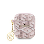 Guess PU G Cube Charm Pouzdro pro AirPods 1/2 Pink, GUA2PGCE4CP