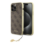 Guess 4G Charm Zadní Kryt pro iPhone 15 Pro Max Brown, GUHCP15XGF4GBR