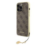 Guess 4G Charm Zadní Kryt pro iPhone 15 Pro Max Brown, GUHCP15XGF4GBR