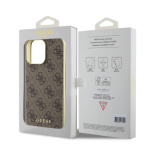 Guess 4G Charm Zadní Kryt pro iPhone 15 Pro Max Brown, GUHCP15XGF4GBR