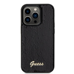 Guess Sequin Script Logo Zadní Kryt pro iPhone 14 Pro Black, GUHCP14LPSFDGSK