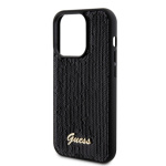 Guess Sequin Script Logo Zadní Kryt pro iPhone 14 Pro Black, GUHCP14LPSFDGSK