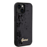 Guess Sequin Script Logo Zadní Kryt pro iPhone 15 Black, GUHCP15SPSFDGSK